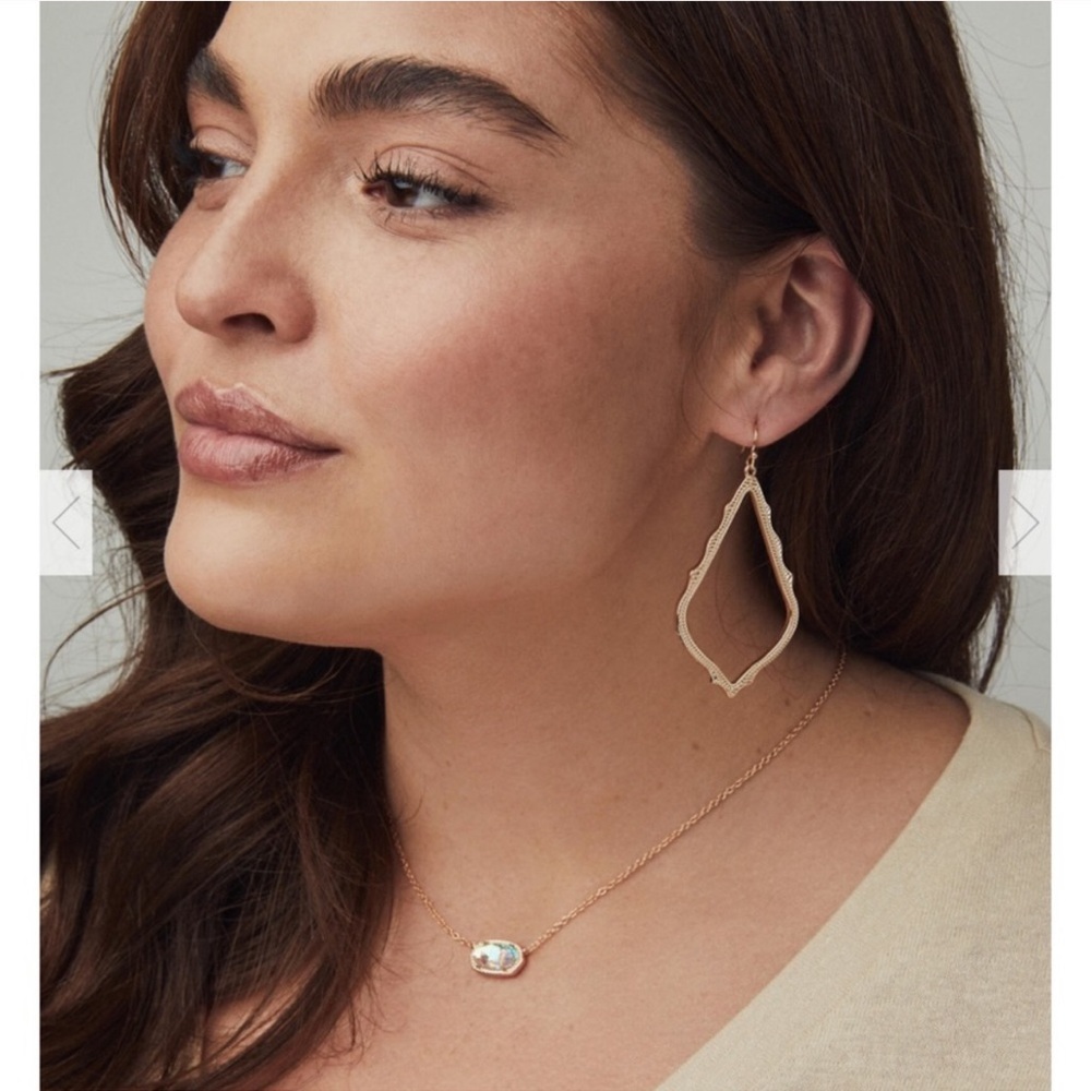 Rose Gold Sophie drop earrings - Picture 6 of 7
